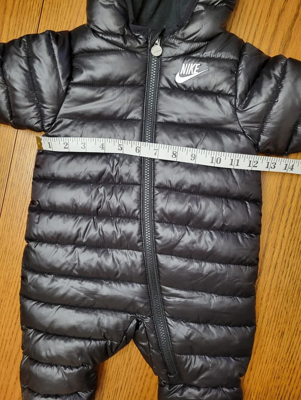 Nike Baby Midweight Water Resistant Puffer Hooded Snowsuit Black 6M